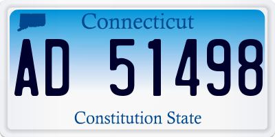 CT license plate AD51498