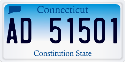 CT license plate AD51501