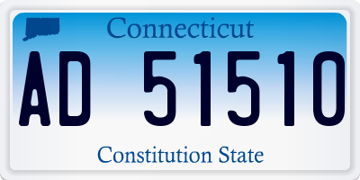 CT license plate AD51510