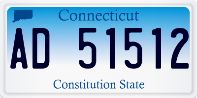 CT license plate AD51512