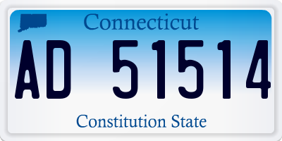 CT license plate AD51514