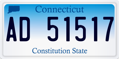 CT license plate AD51517