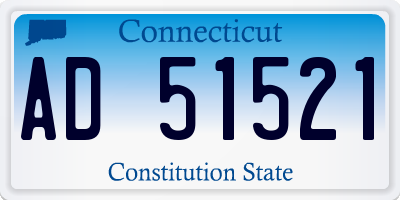 CT license plate AD51521