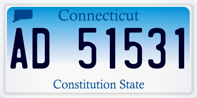 CT license plate AD51531