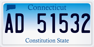 CT license plate AD51532