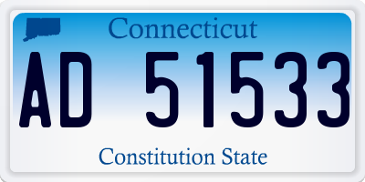 CT license plate AD51533