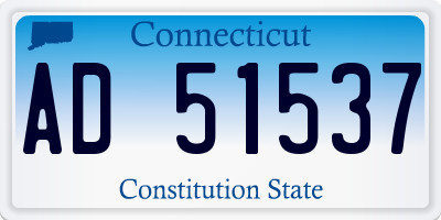 CT license plate AD51537