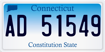 CT license plate AD51549