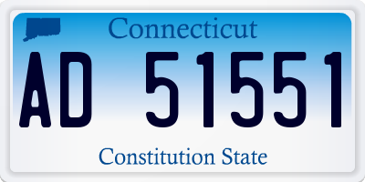 CT license plate AD51551