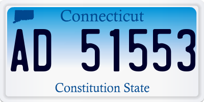 CT license plate AD51553