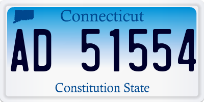 CT license plate AD51554
