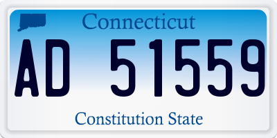 CT license plate AD51559