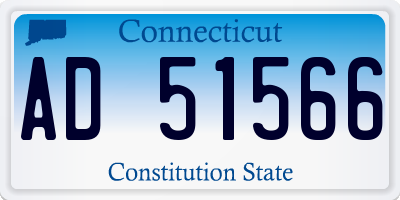 CT license plate AD51566