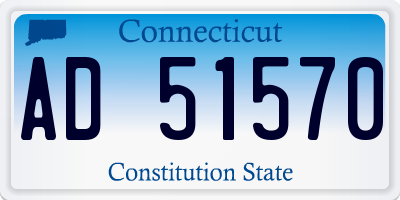 CT license plate AD51570
