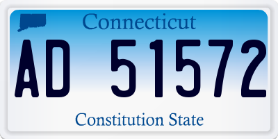 CT license plate AD51572