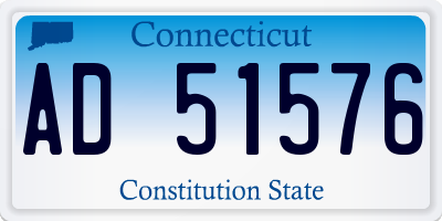 CT license plate AD51576
