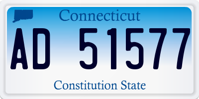 CT license plate AD51577