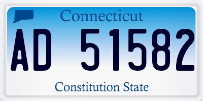 CT license plate AD51582