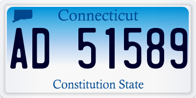 CT license plate AD51589