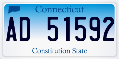 CT license plate AD51592