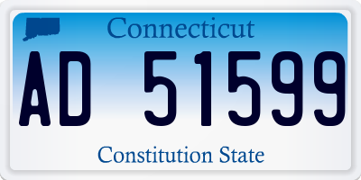 CT license plate AD51599