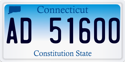 CT license plate AD51600