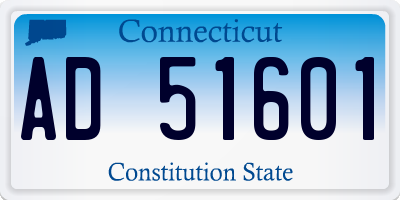 CT license plate AD51601