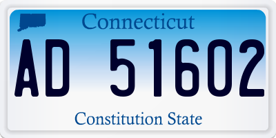 CT license plate AD51602