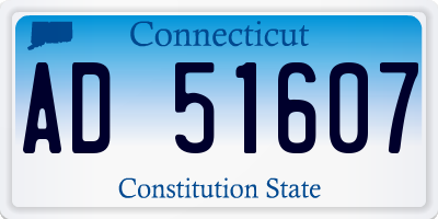 CT license plate AD51607