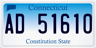 CT license plate AD51610