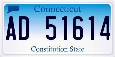 CT license plate AD51614