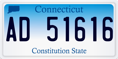 CT license plate AD51616