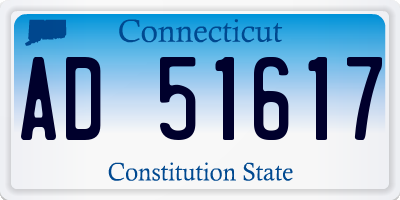 CT license plate AD51617