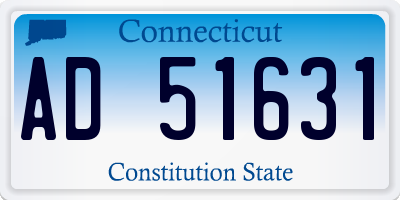 CT license plate AD51631