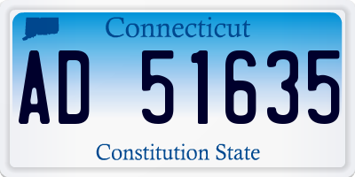 CT license plate AD51635