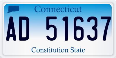 CT license plate AD51637