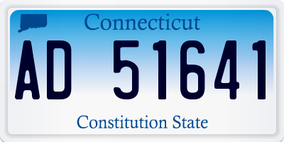 CT license plate AD51641