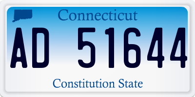 CT license plate AD51644