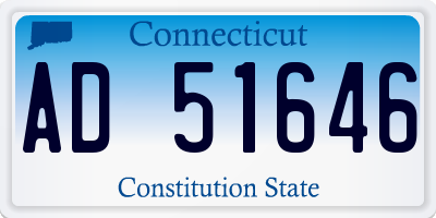 CT license plate AD51646