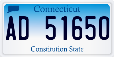 CT license plate AD51650
