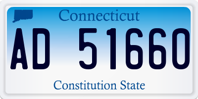 CT license plate AD51660