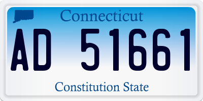 CT license plate AD51661