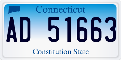 CT license plate AD51663