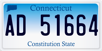 CT license plate AD51664