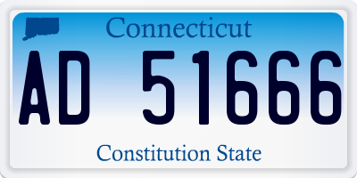 CT license plate AD51666