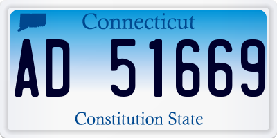 CT license plate AD51669