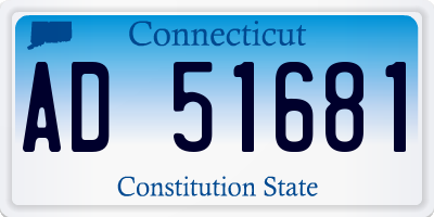 CT license plate AD51681
