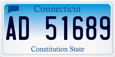 CT license plate AD51689