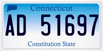 CT license plate AD51697