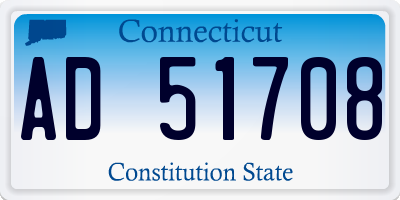 CT license plate AD51708